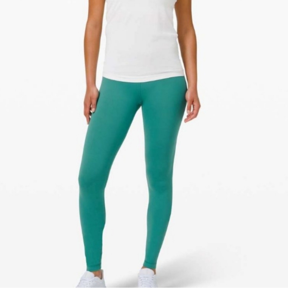 Lululemon wunder train 31" inseam tight Lagoon teal 8T Tall
